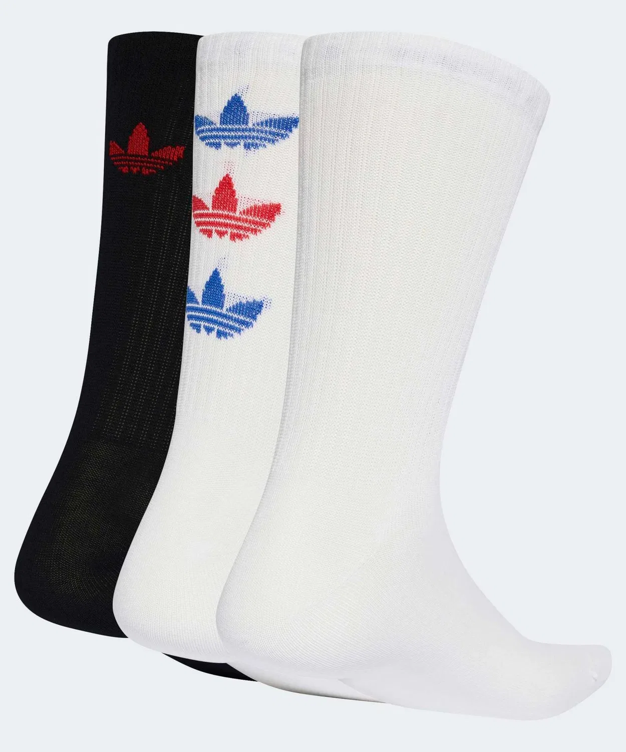 Носки с принтом, комплект из 3 пар, Trefoil Crew Socks Adidas, White — фото 2