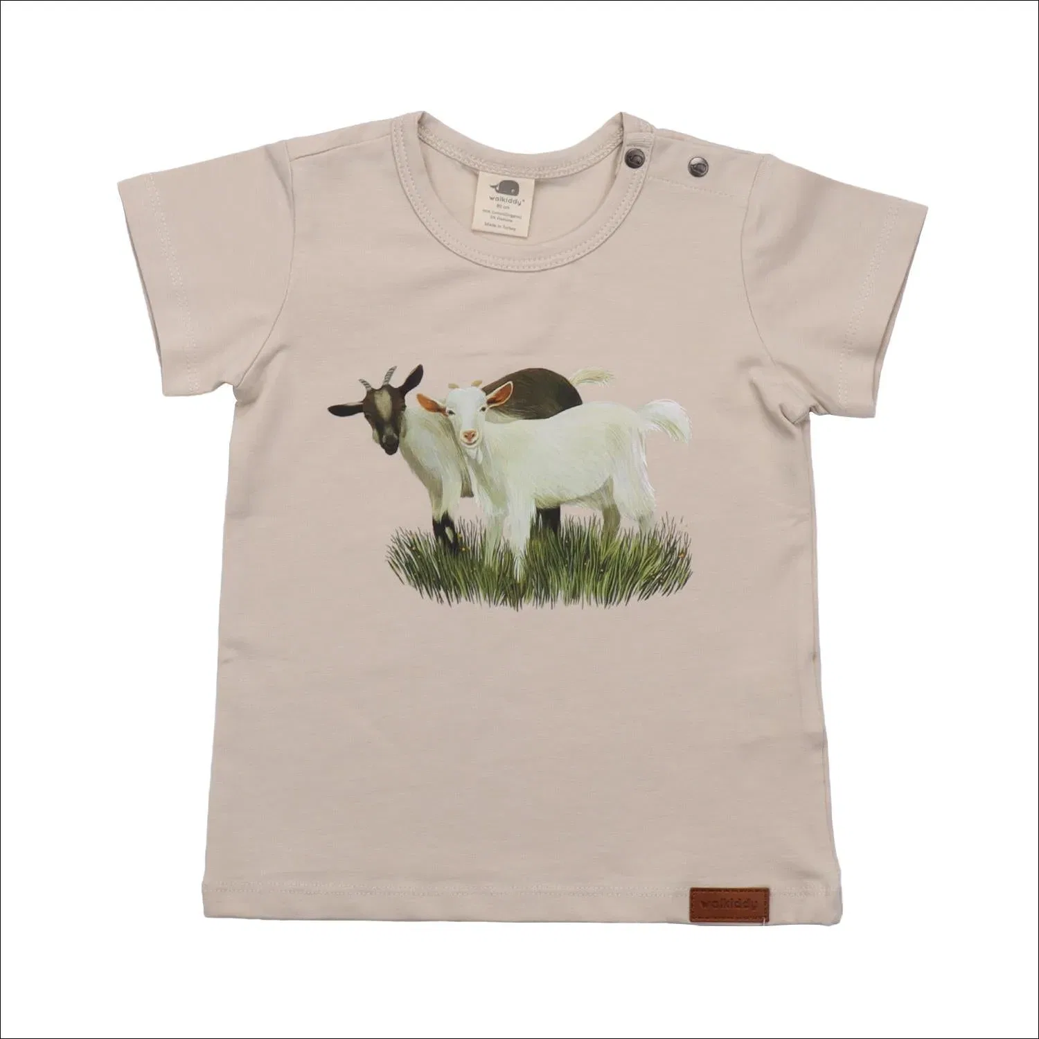 Футболка с принтом Goat Family Walkiddy, белый