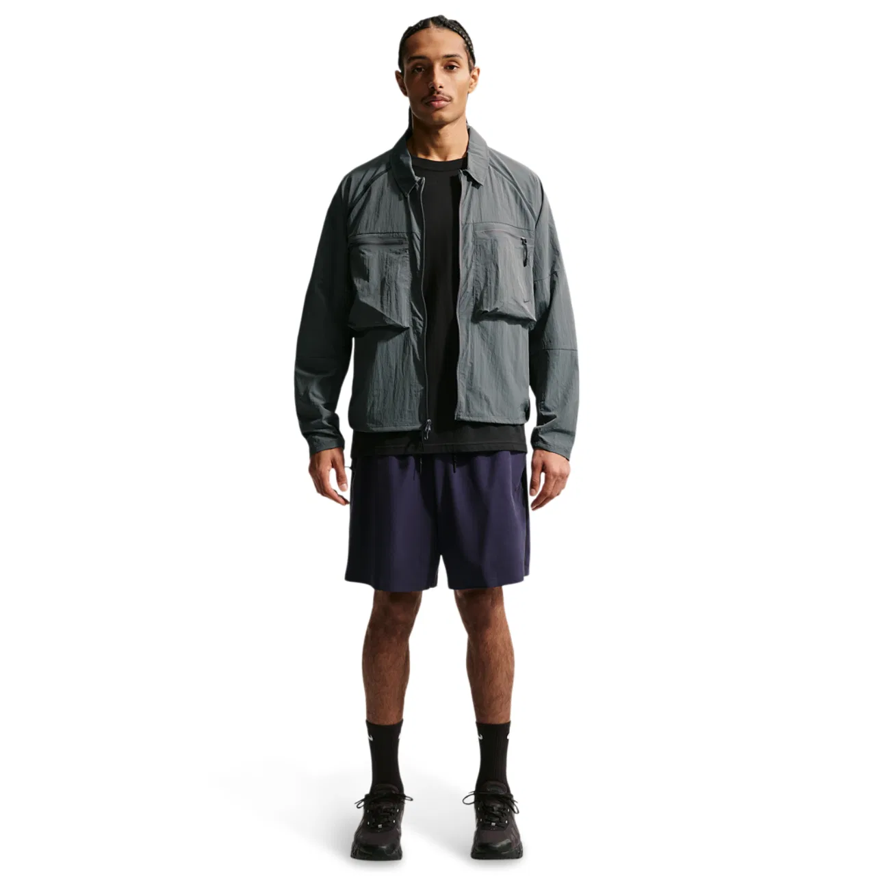 Футболка мужская Tech Ergo Utility Long Sleeve Shirt Nike, цвет Iron Grey/Black — фото 3