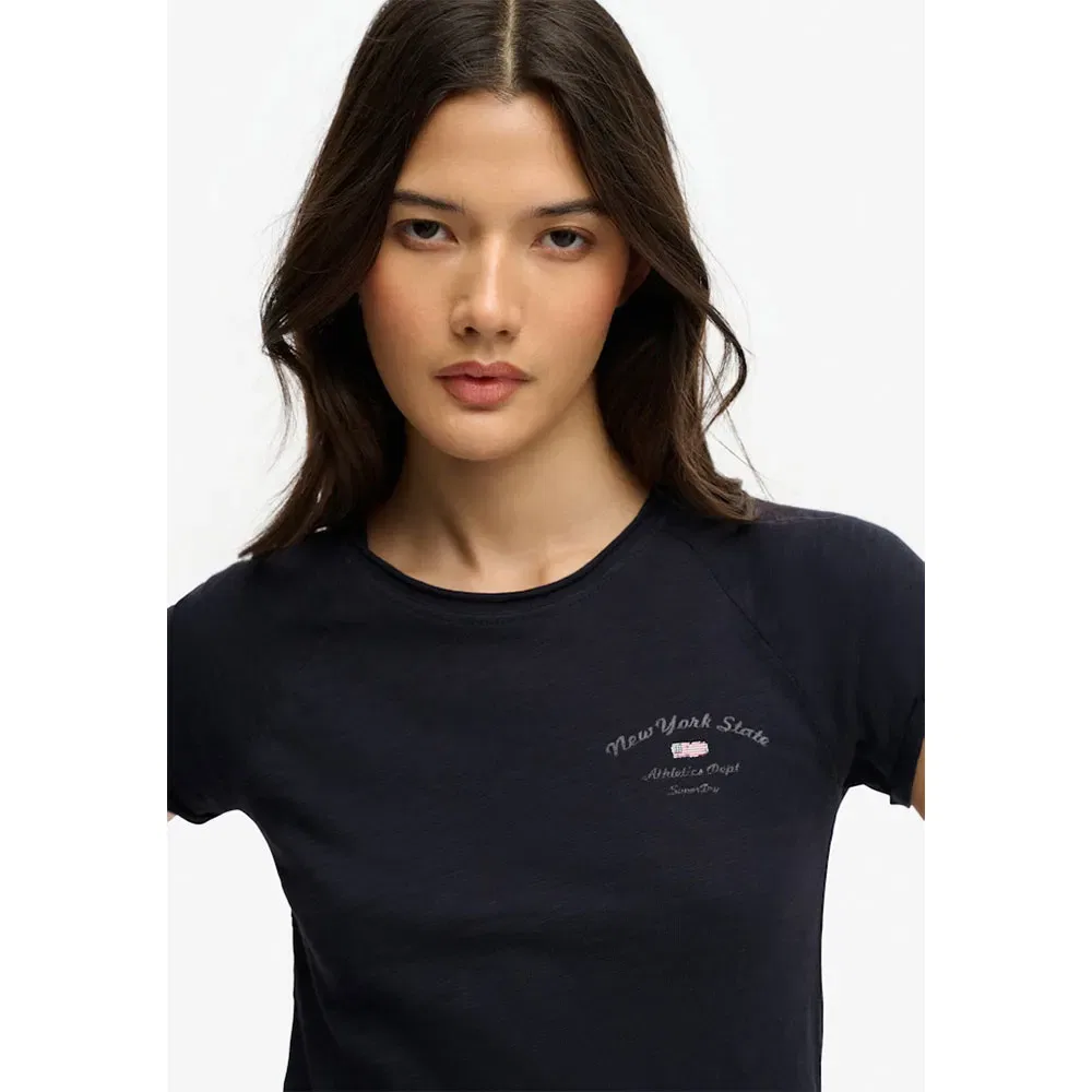 Футболка с коротким рукавом Athletic Essential Slub Graphic Superdry, черный — фото 4