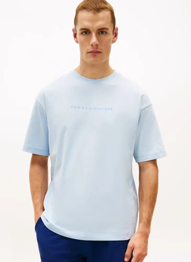 Футболка домашняя с логотипом Th original logo lounge Tommy Hilfiger, голубой