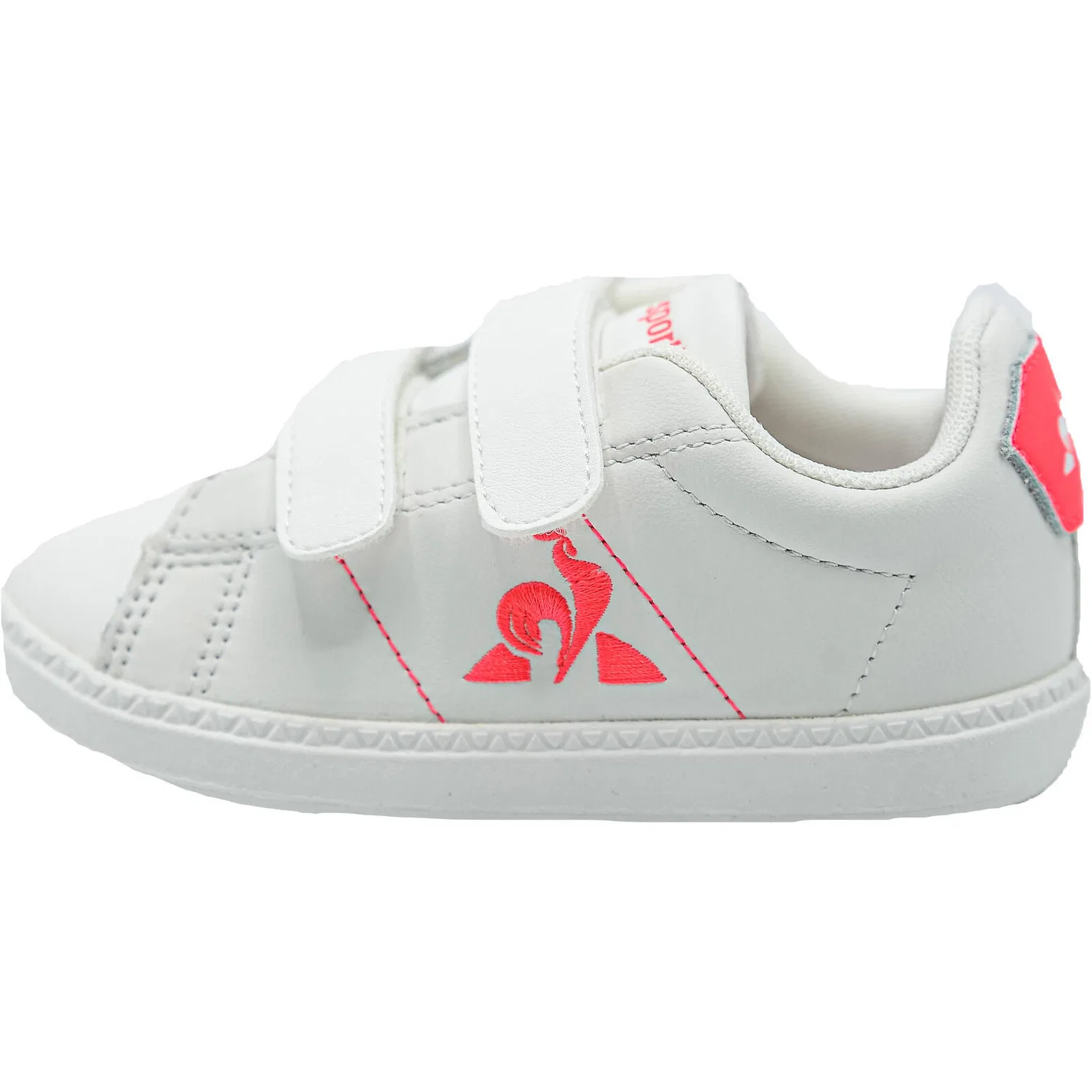 Детские кроссовки с принтом Courtclassic Baby Girl Fluo Le Coq Sportif, Weiss