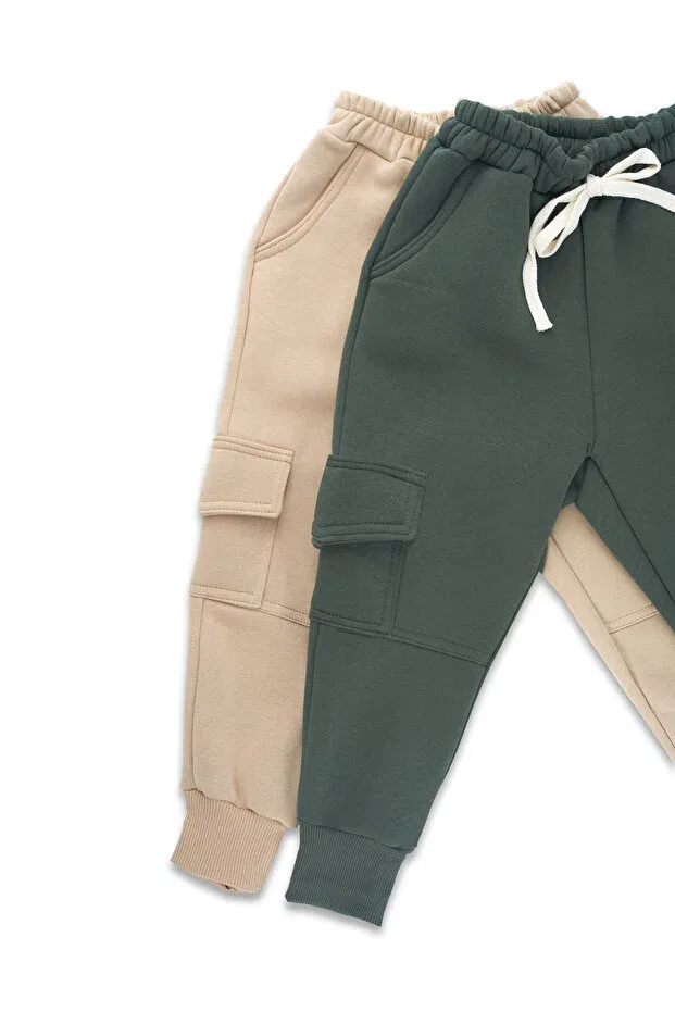 Детские спортивные штаны для мальчиков с утеплением Catz Kids, Taupe — фото 3