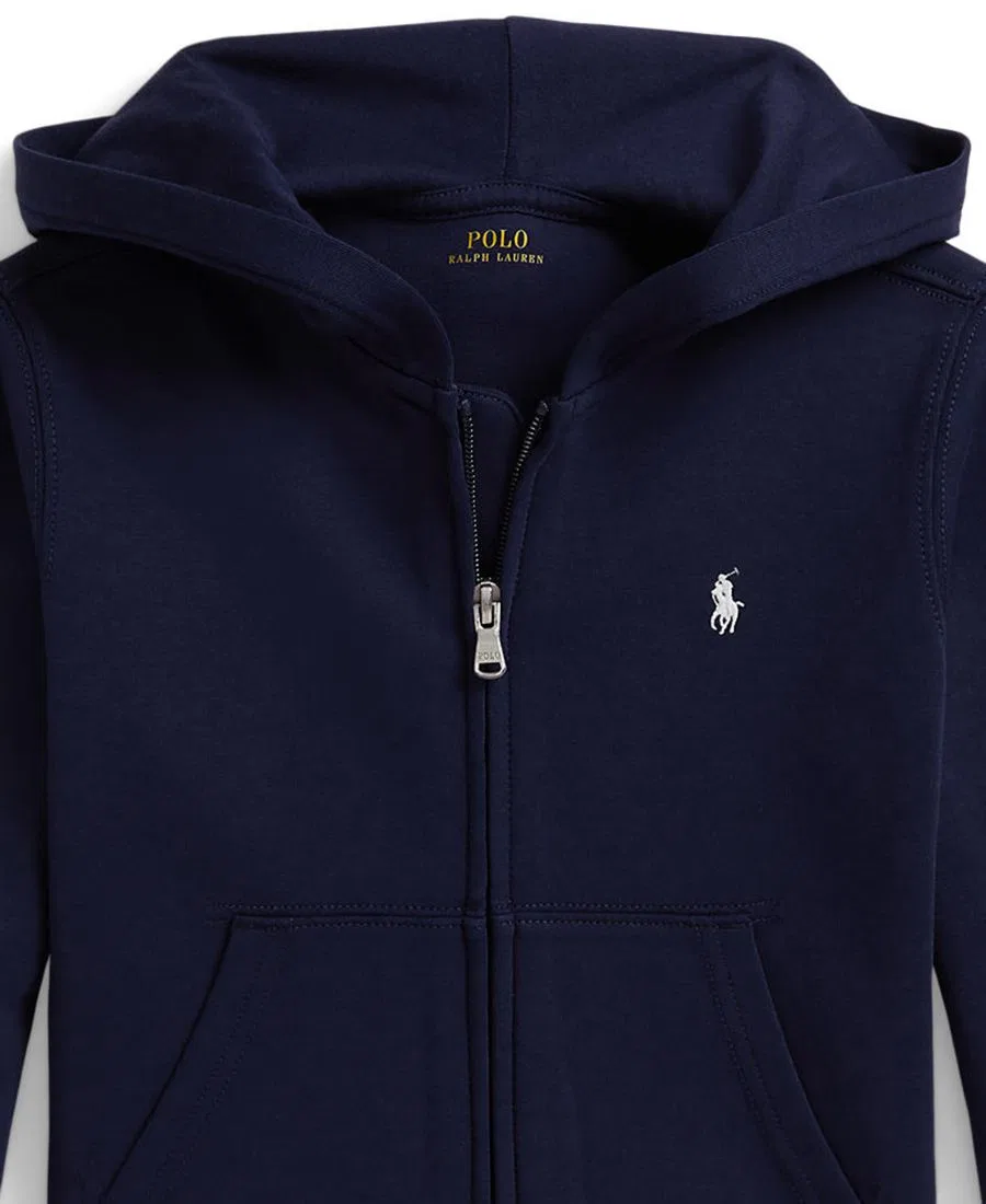 Худи с капюшоном, полная застежка-молния, с вышивкой Pony Polo Ralph Lauren, Newport Navy — фото 3