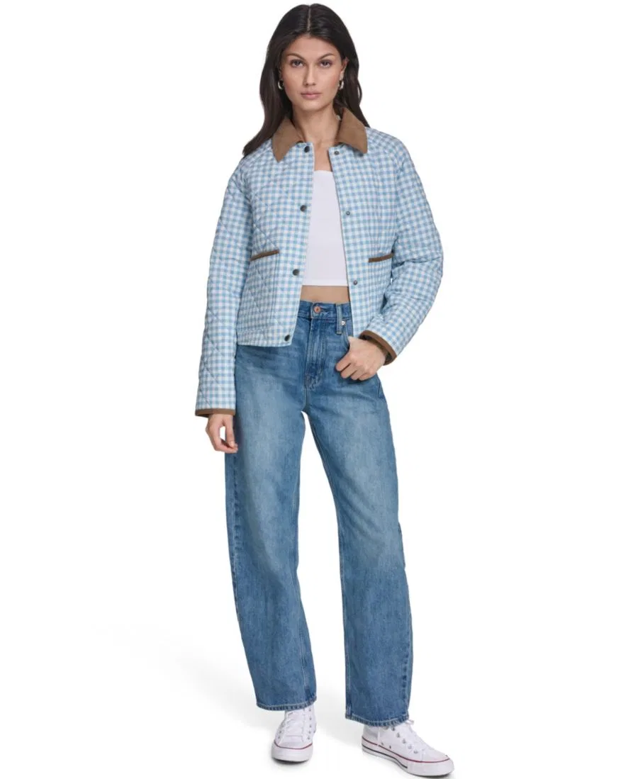 Женская куртка Diamond Quilted Levi's, Light Blue White