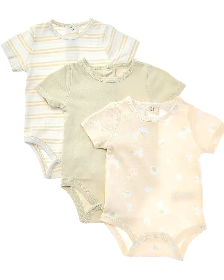 Детский комплект боди-комбинезонов с принтом Shabby Chic, Tan
