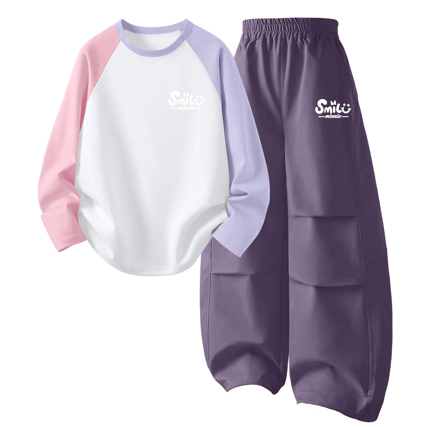 Детский спортивный костюм с принтом Di B Letter Smile K Pink Purple, Disney, Pink Purple