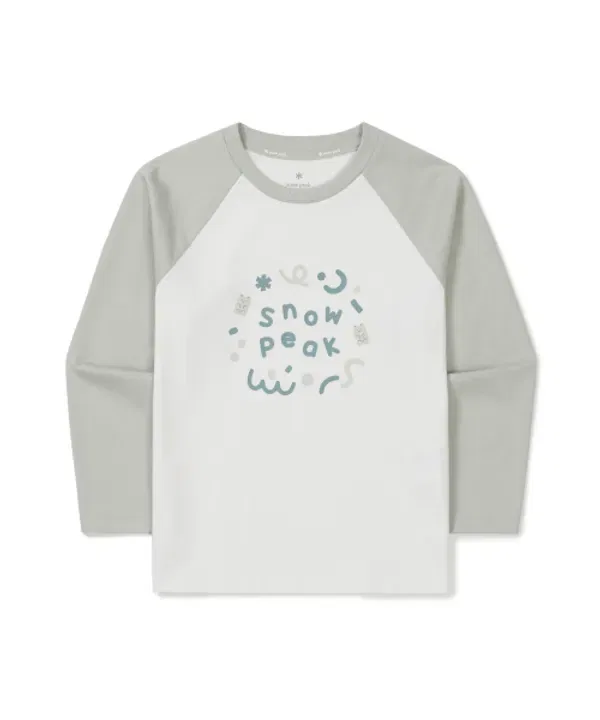 Футболка с реглан-рукавом, детская, Snowpeak Apparel Kids, мята-хаки — фото 2