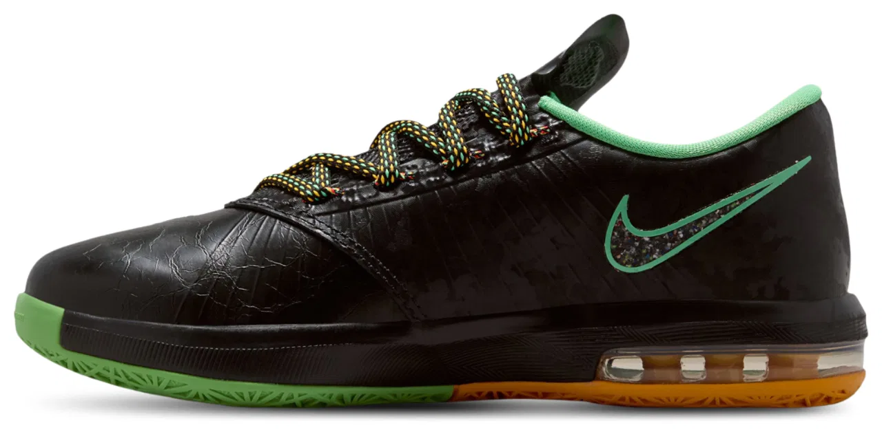 Баскетбольные кроссовки для мальчиков KD VI Nike, цвет Black/Lucid Green/Multi — фото 2