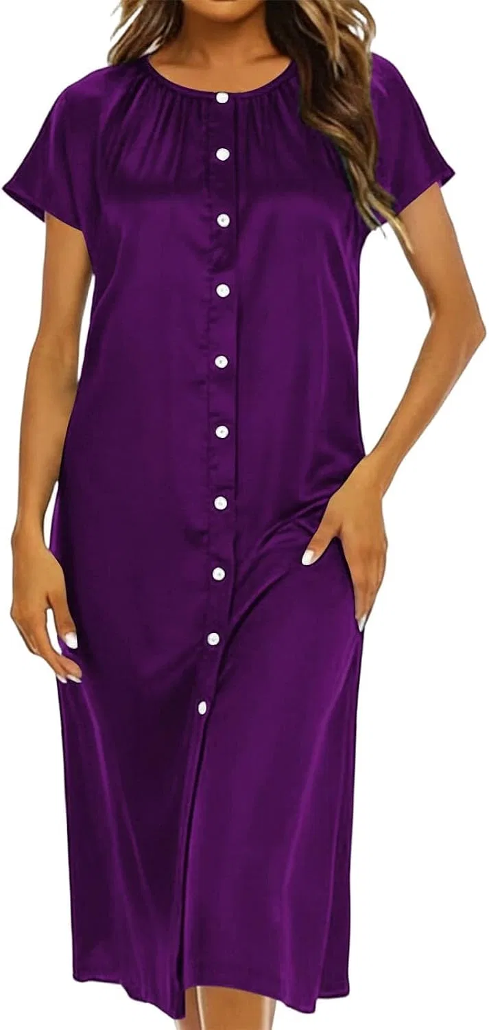 Женское повседневное миди-платье Satin, Purple