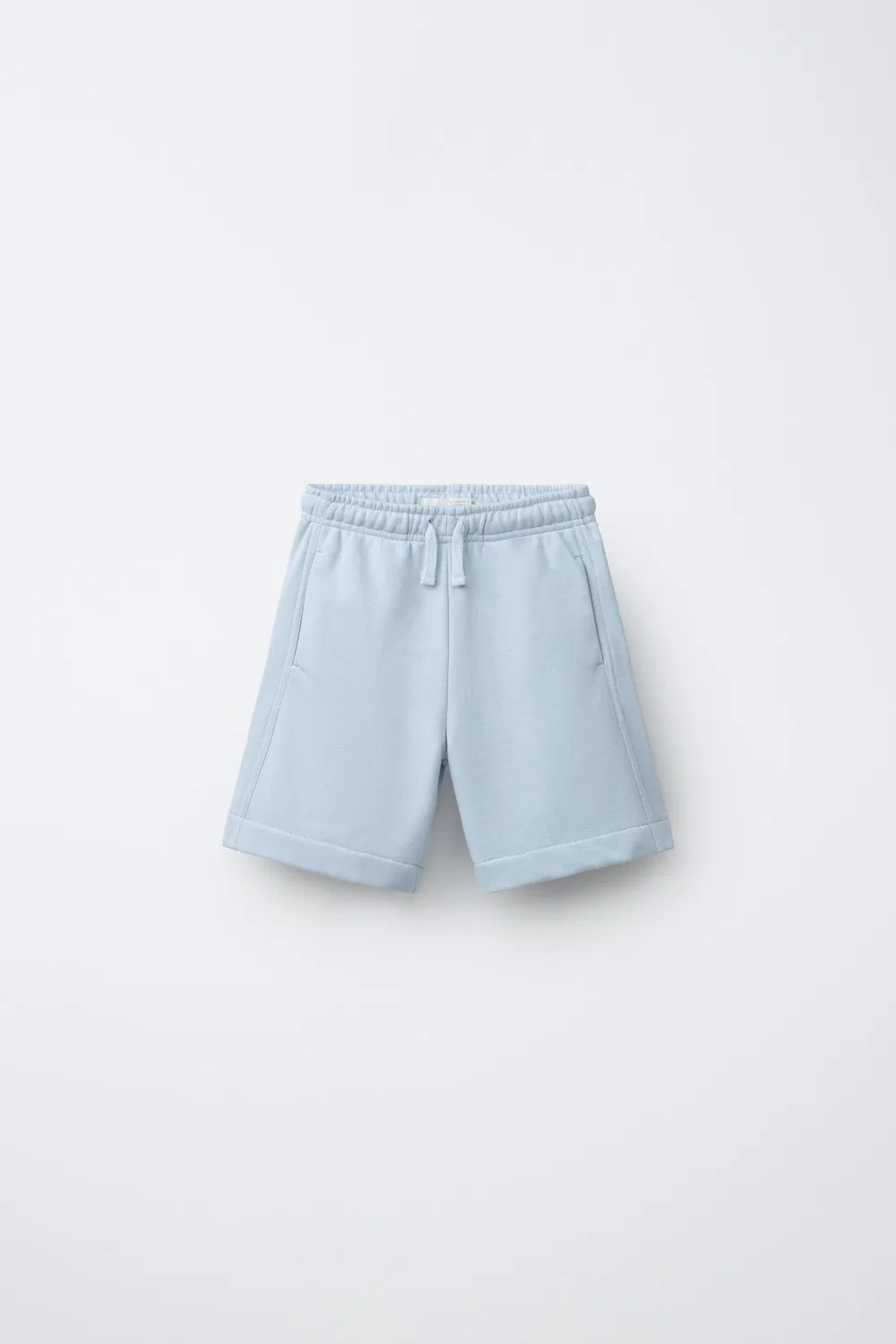 Комплект из двух однотонных бермудских шорт. ZARA, Grey/Blue — фото 2