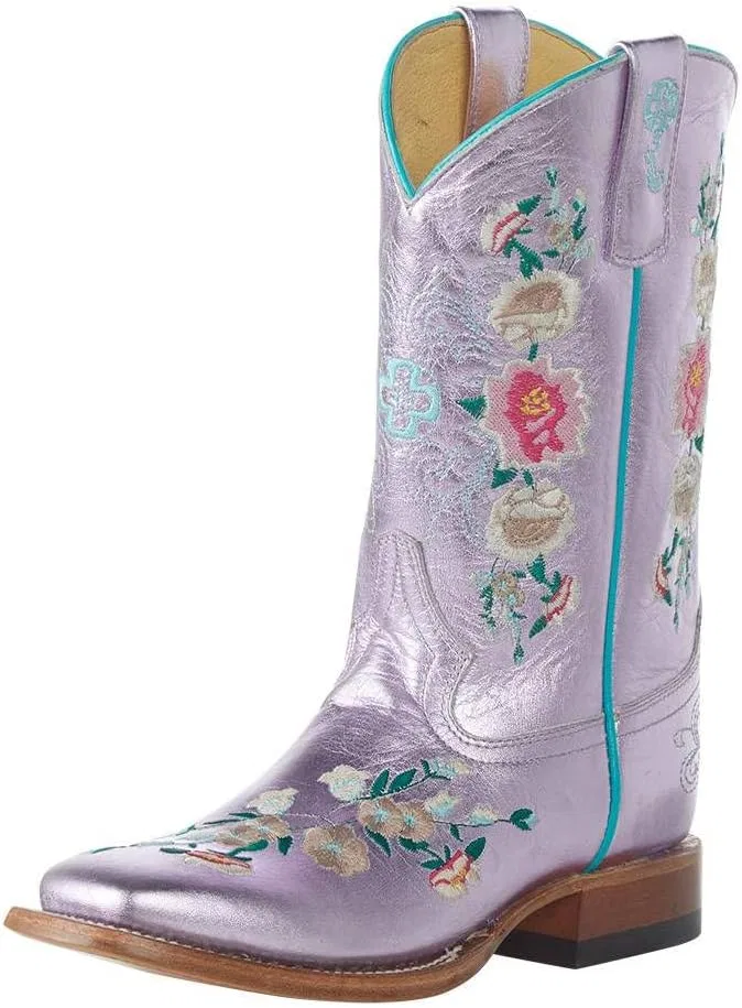 Детские сапоги для девочек с квадратным носком Metallic Rose Garden Macie Bean, Multi