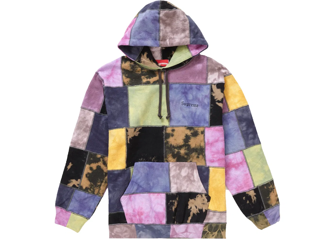 Мужской худи с принтом Supreme Hooded Sweatshirt, Tie Dye