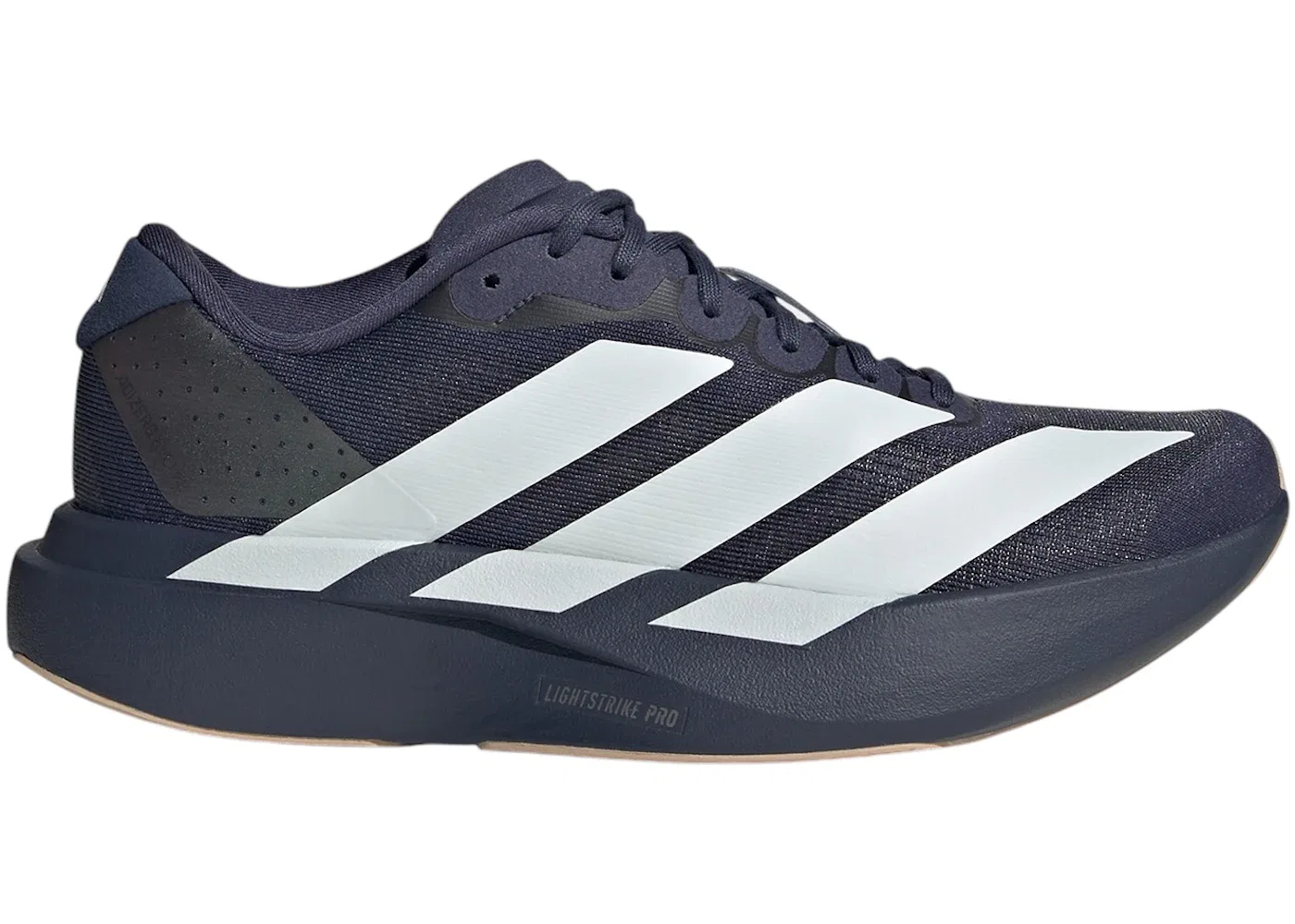 Детские кроссовки для мальчиков беговые Adizero Evo SL Adidas, Shadow Navy Off White Warm Sandstone