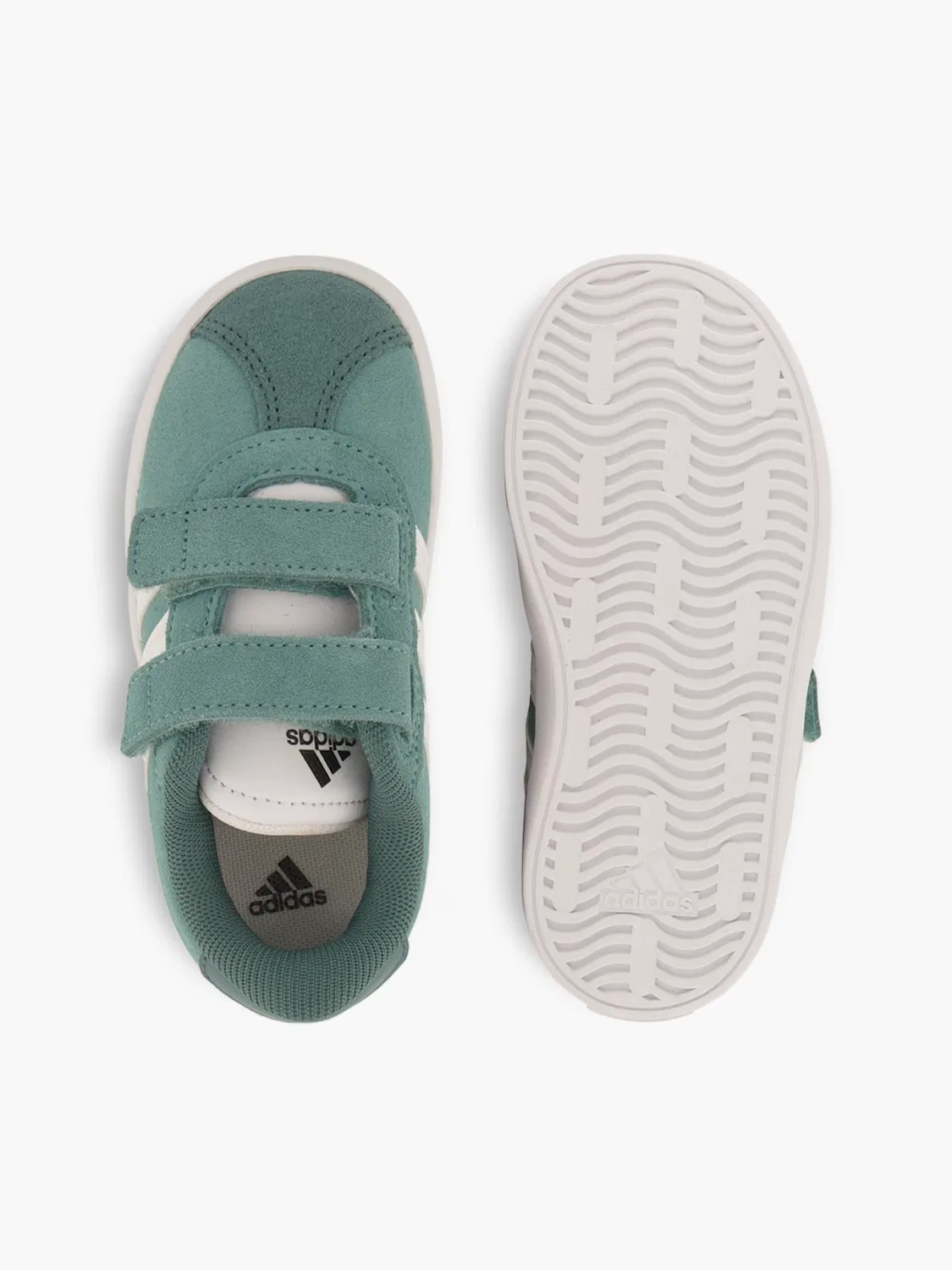 Детские кроссовки для мальчиков с липучками Adidas, Зеленый — фото 3
