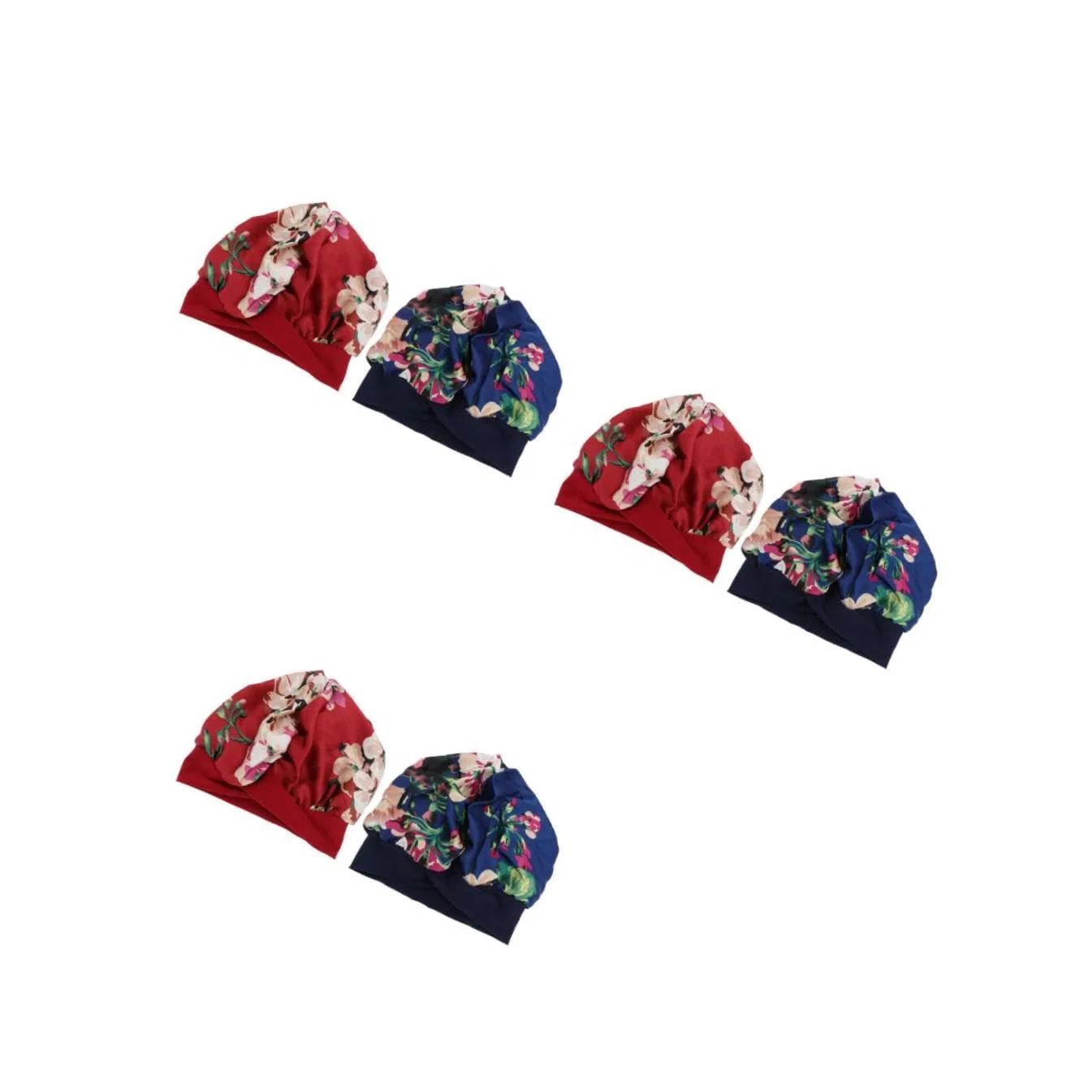 Набор шапочек для душа, 6 шт, FRCOLOR, красный/синий