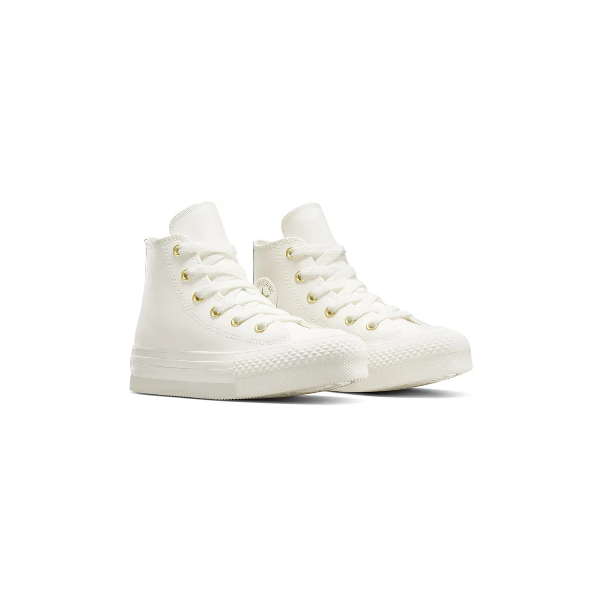 Детская повседневная обувь Chuck Taylor All Star Eva Lift Gold Luxe Leather Converse, белый — фото 3