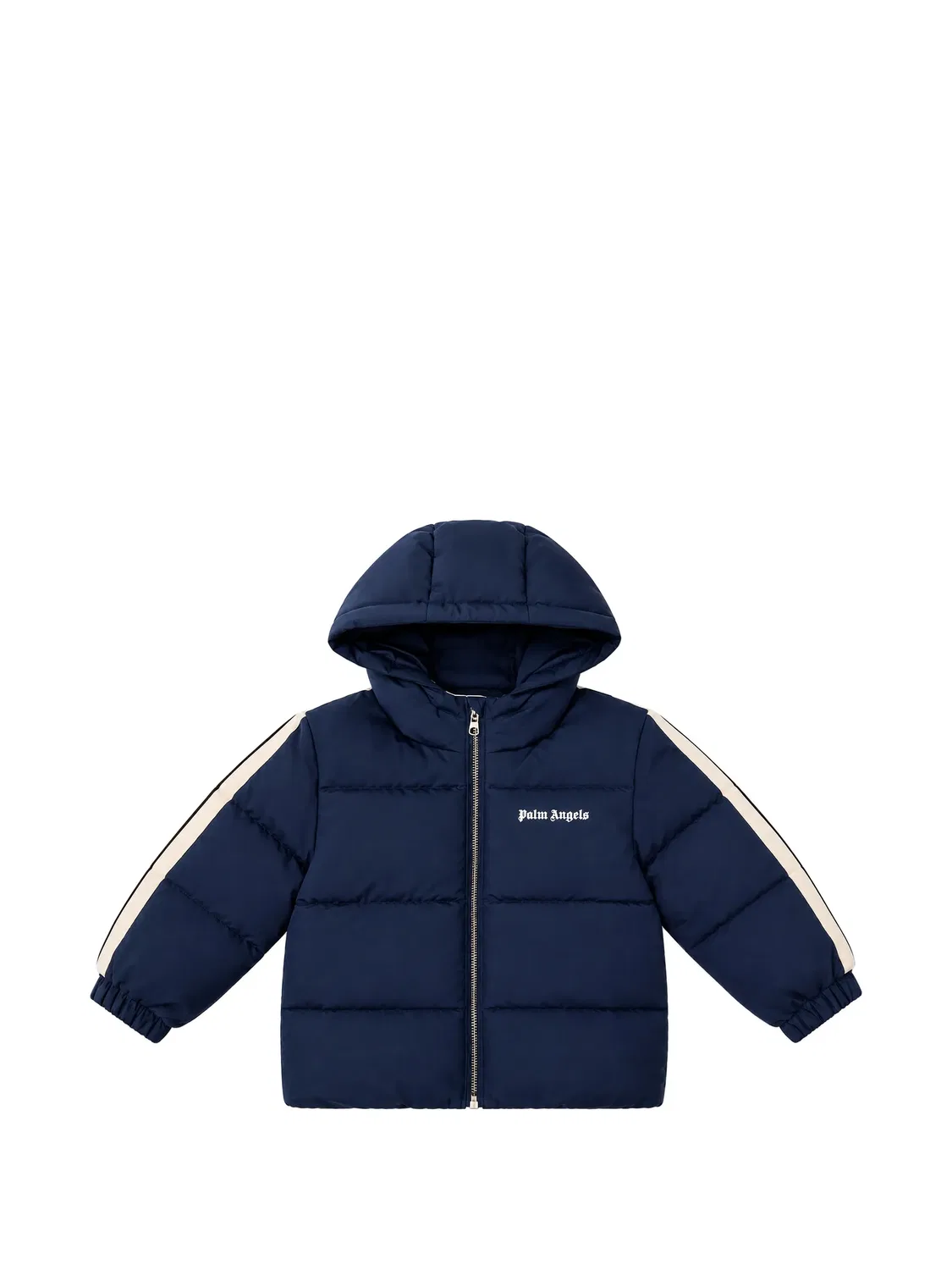 Куртка с капюшоном и полосками Palm Angels Kids, синий