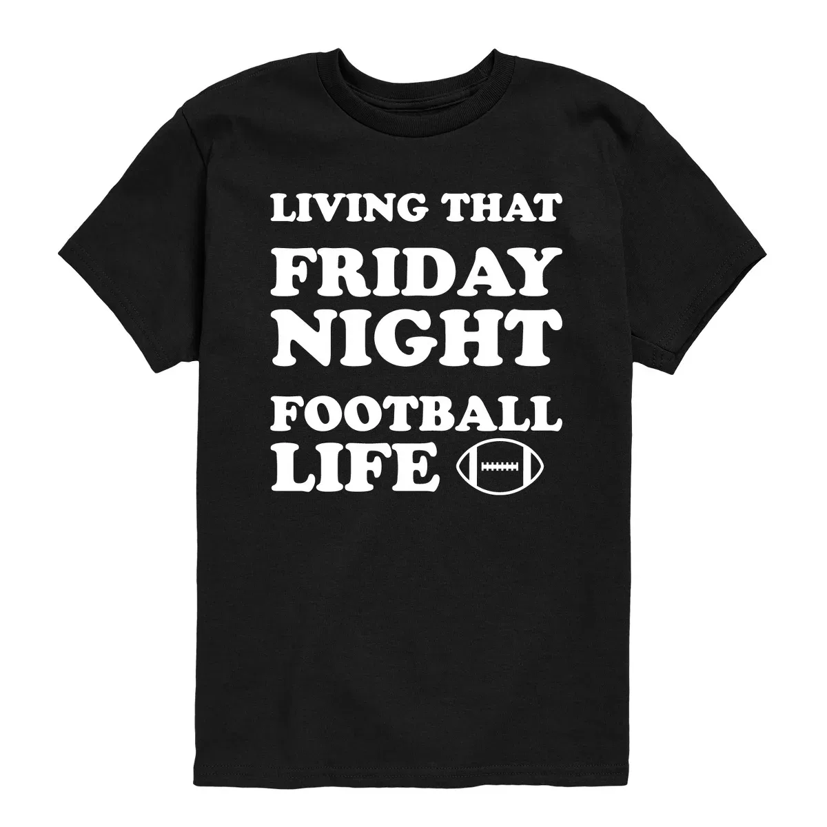 Детская футболка с принтом Friday Night Football Life Instant Message, Black