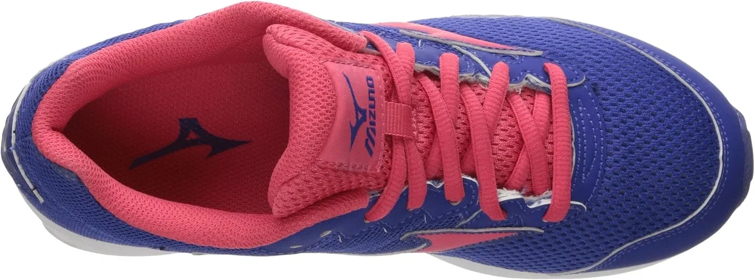 Детские беговые кроссовки Mizuno Wave Rider 20 Junior, Deep Ultra Marine/Paradise Pink/White — фото 3