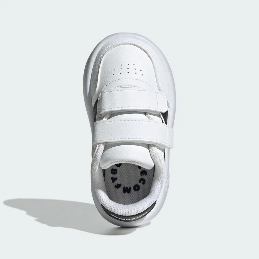 Детские спортивные кроссовки с липучками Breaknet 3.0 adidas, Бело-черный — фото 4