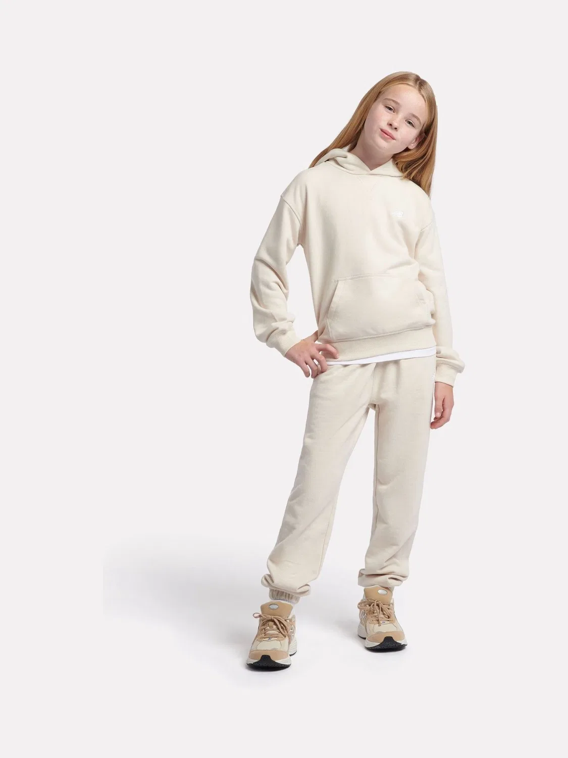 Худи на молнии, French Terry New Balance, Cotton White