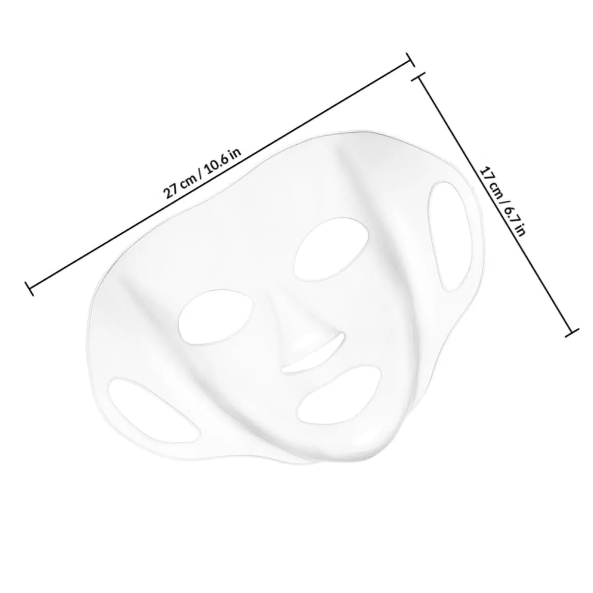 Маска для лица Silikon Gesichtsmaske Abdeckung, RUNROTOO, 3 шт, прозрачный — фото 2