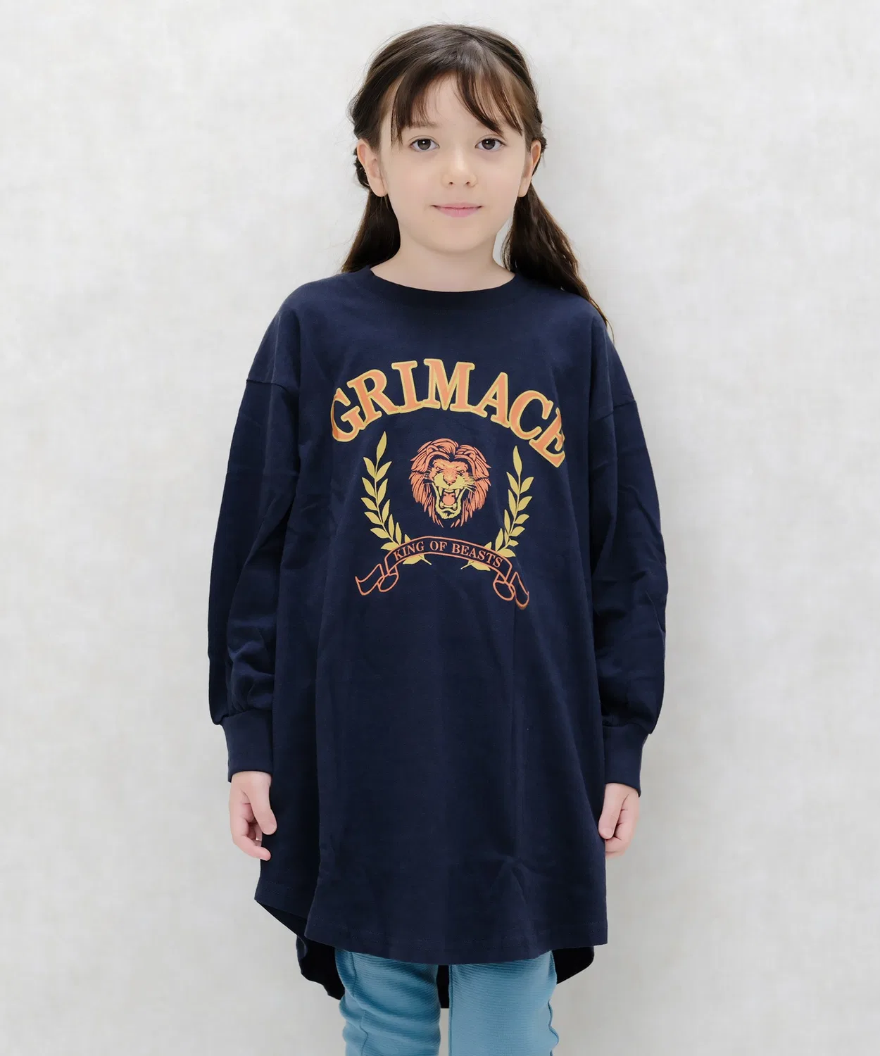 Детское платье с длинным рукавомBig Silhouette Print ZI-ON, Navy