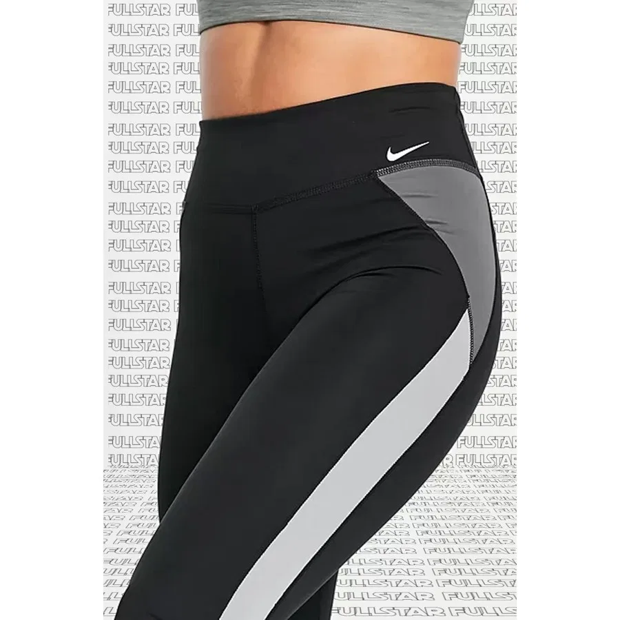 Спортивные леггинсы с принтом Color Block Nike One Dri Fit, Черный — фото 2