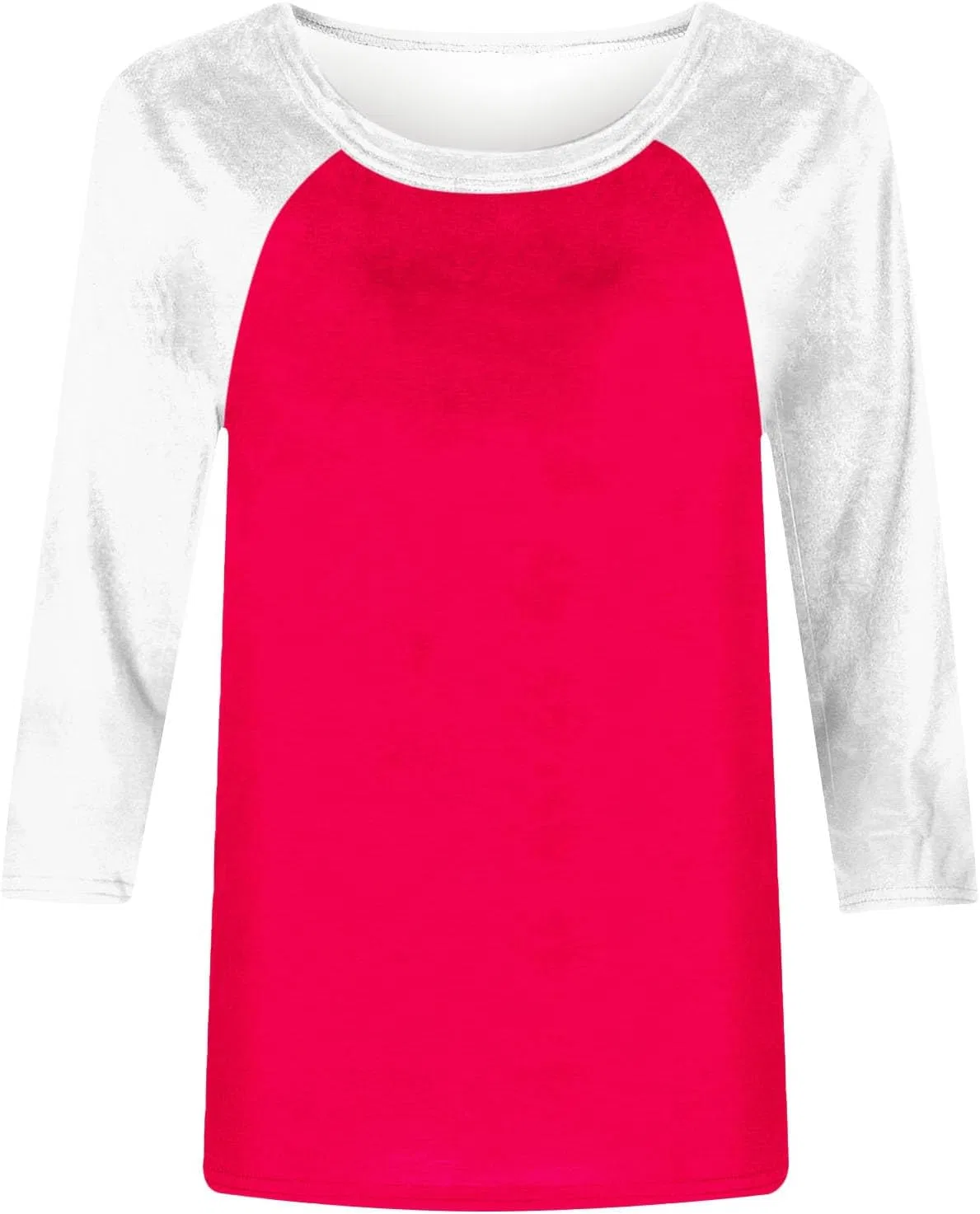 Женская свободная блуза с цветовыми блоками, Hot Pink — фото 3