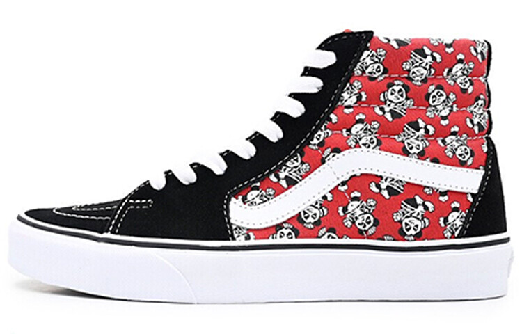 

Кроссовки Vans SK8-HI Black/Red, Черный, Кроссовки Vans SK8-HI Black/Red
