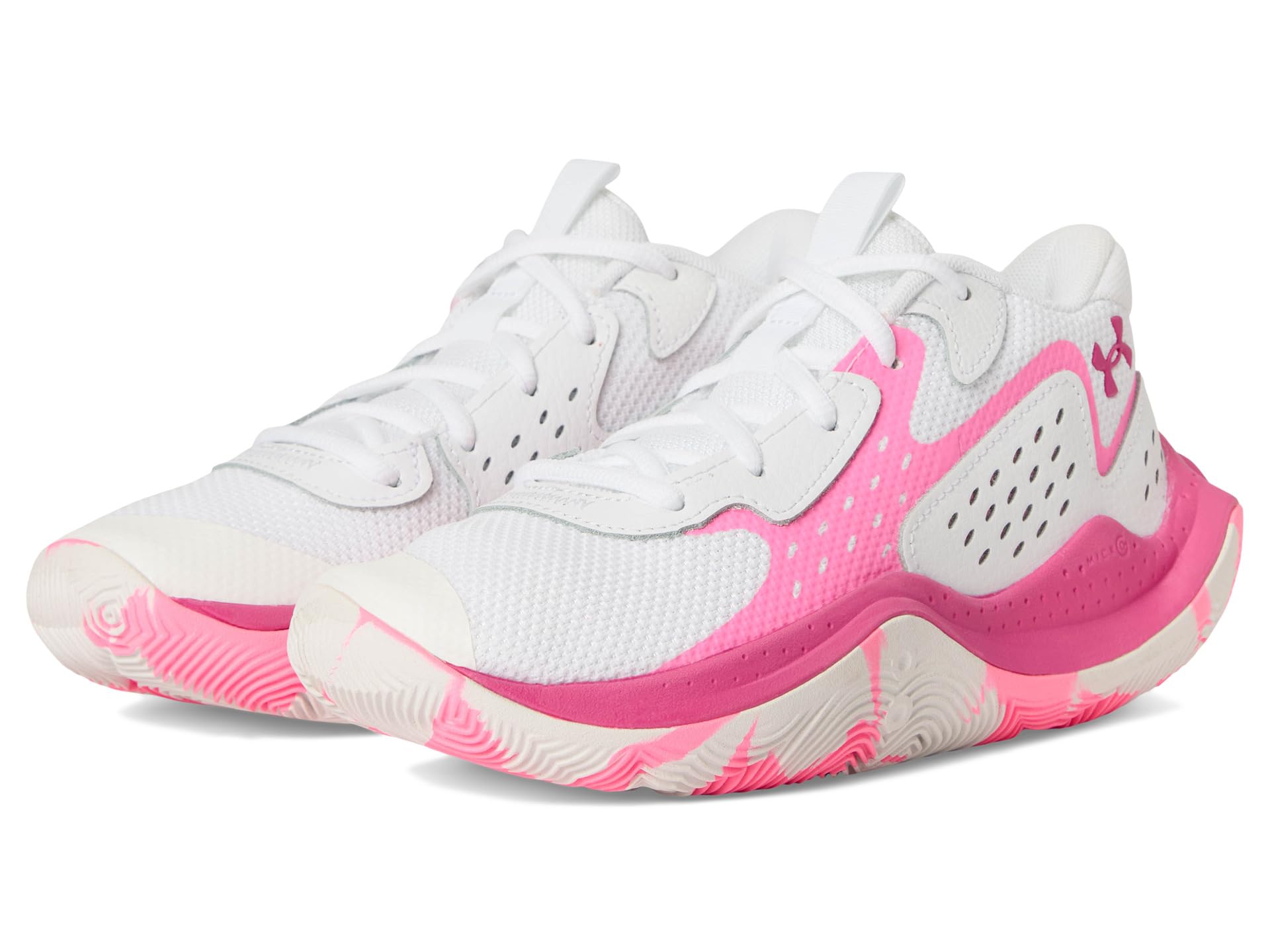 

Кроссовки Under Armour Kids Jet '23 Basketball Shoe, White/Fluo Pink/Astro PinkSee Less