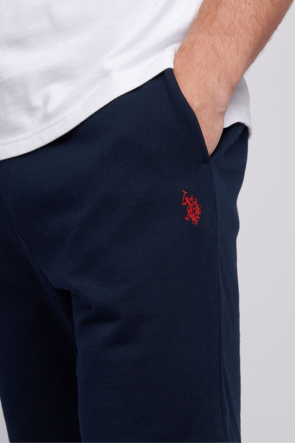 Мужские спортивные шорты классического кроя с двумя всадниками U.S. Polo Assn, синий — фото 2
