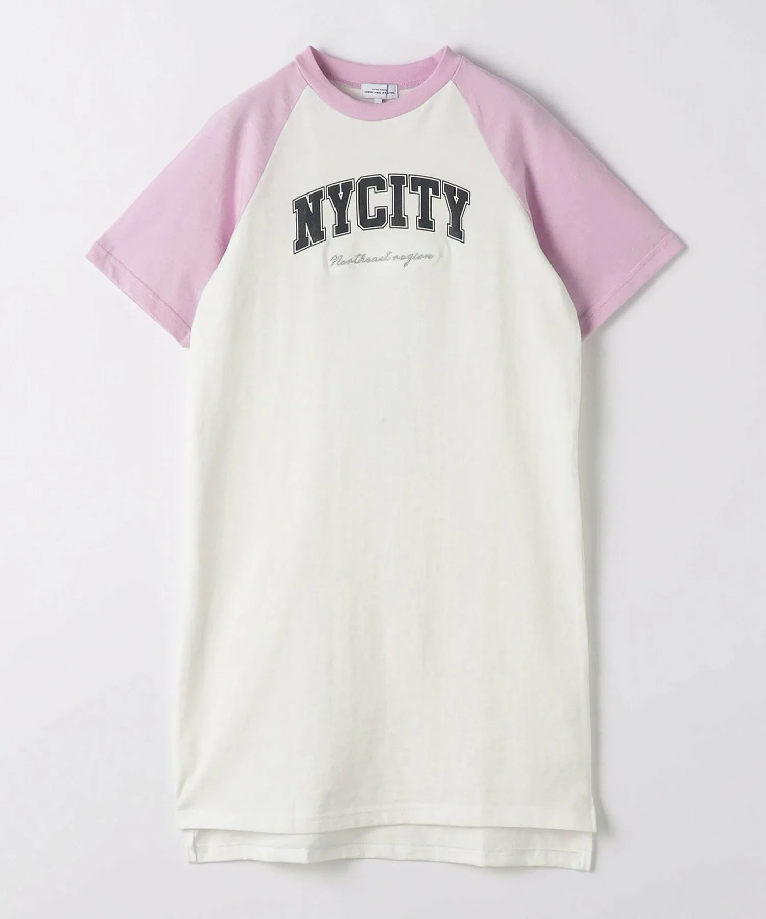 Платье-футболка с рукавами реглан / Детское 100-130 см United Arrows Green Label Relaxing, PINK