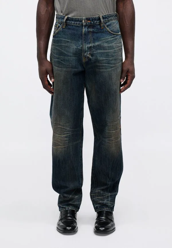 Брюки с карманами, джинсы свободного кроя Emporio Armani, Blue Denim — фото 3