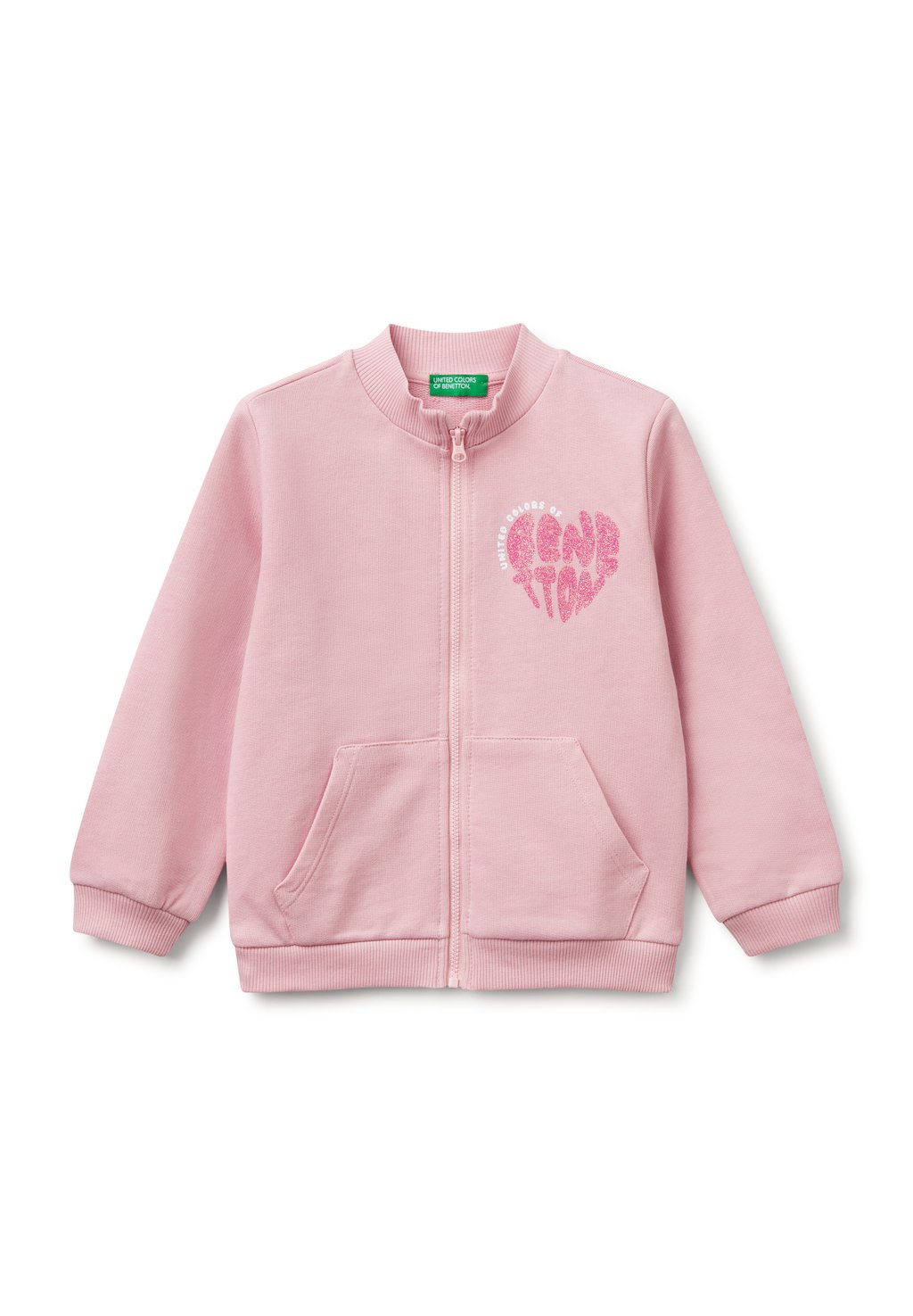 

Толстовка на молнии United Colors of Benetton, фуксия