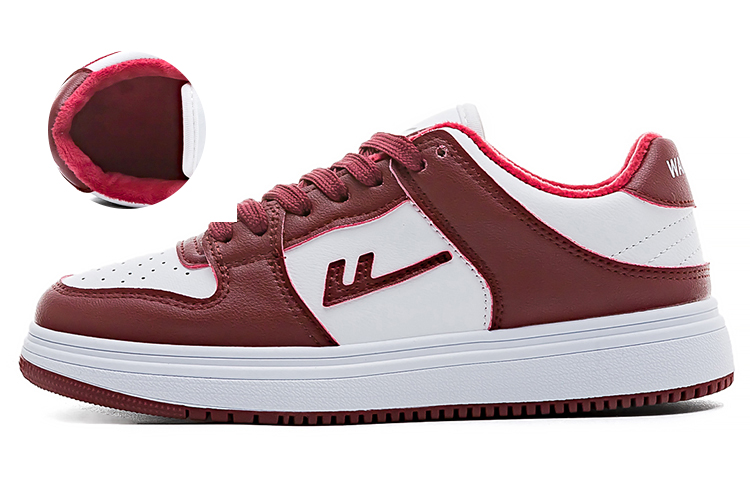 

Кроссовки WARRIOR Skateboarding Shoes Women's Low-top Burgundy, цвет Burgundy