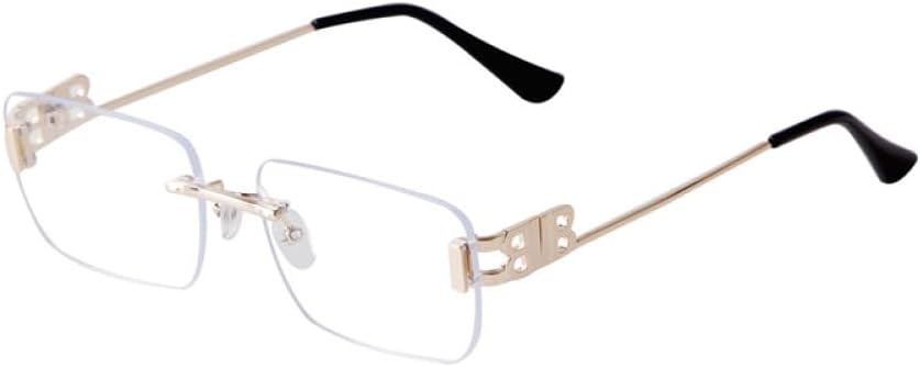 

Женские солнцезащитные очки без оправы, металлические квадратные, в морском стиле, модные женские солнцезащитные очки, трендовые уличные очки в стиле стрит-бит MTZJH, C4 Gold White