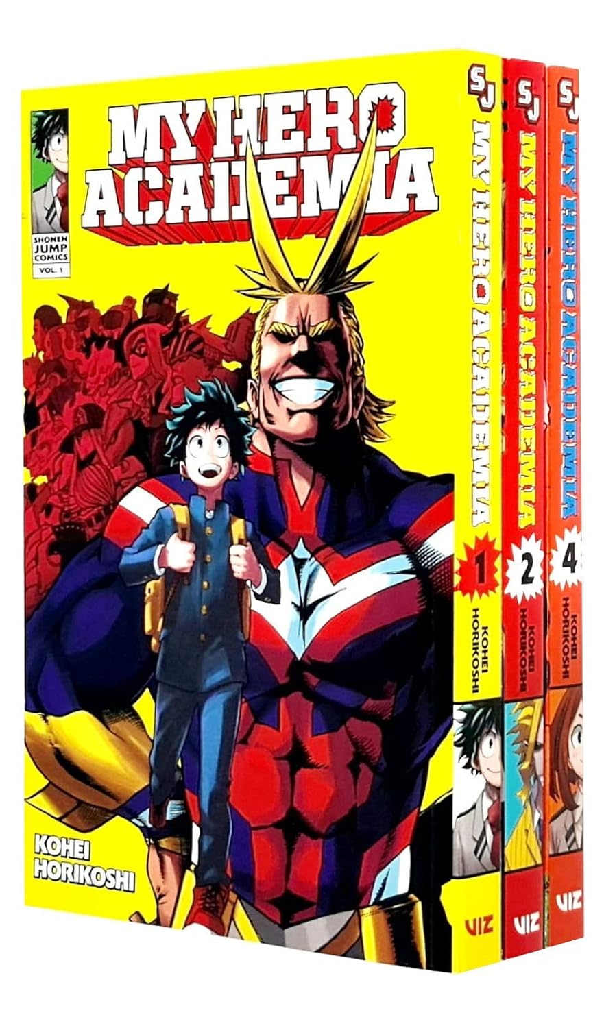 

My Hero Academia Series Vol 1, 2, 4 Collection 3 Books Set By Kouhei Horikoshi (VIZ Media LLC)
