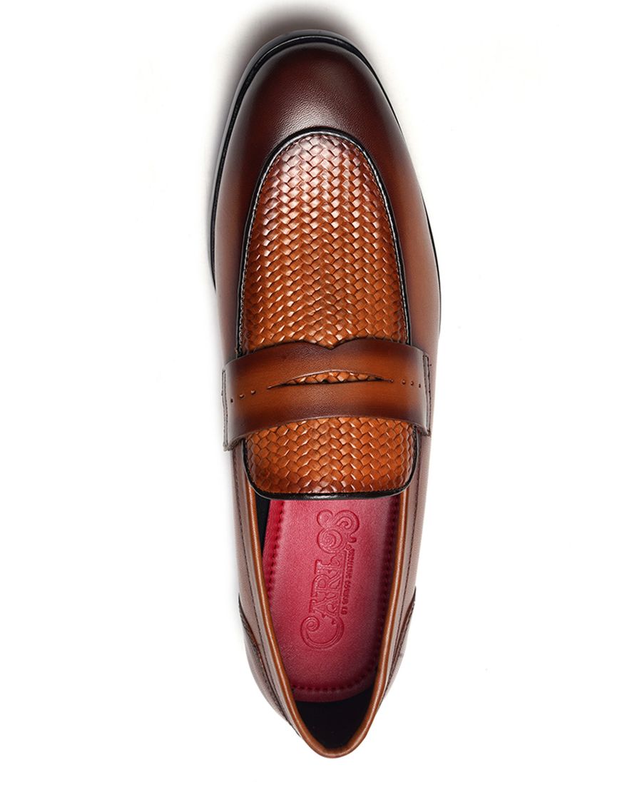 Мужские лоферы Solstice Penny Loafers Carlos by Carlos Santana, TAN — фото 4