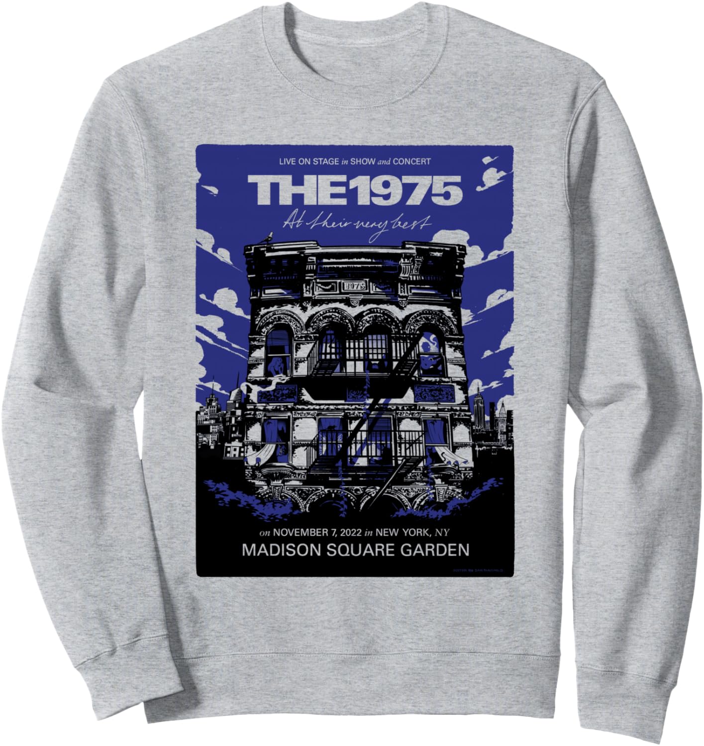 

Официальная толстовка с постером 1975 года, серая The 1975, Серый, Официальная толстовка с постером 1975 года, серая The 1975