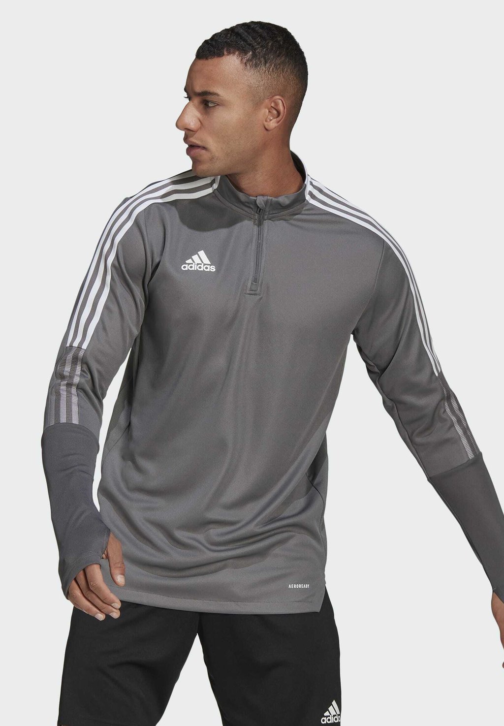 

Топ с длинными рукавами TIRO TRAININGSOBERTEIL adidas Performance, серый