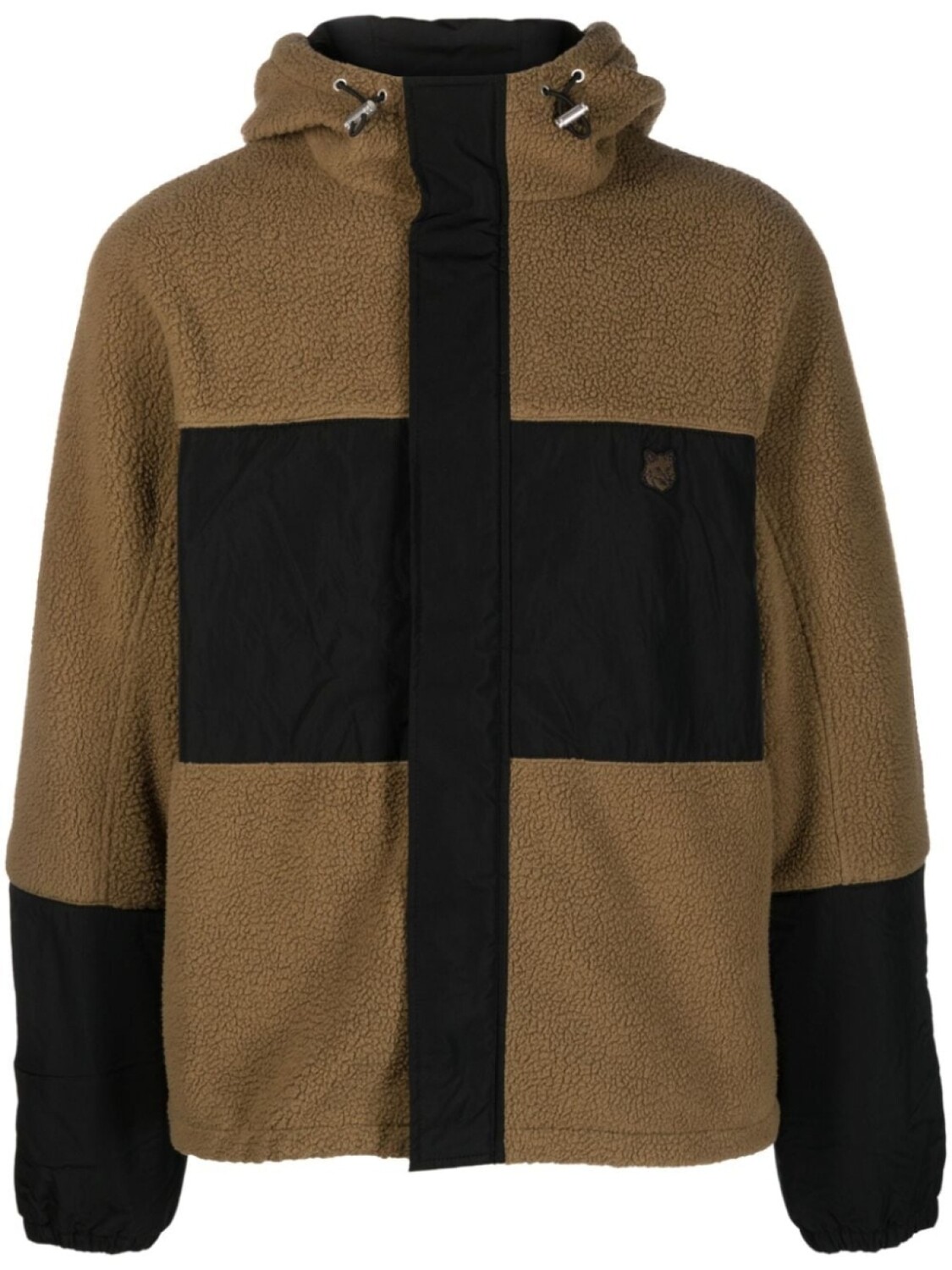 

Maison Kitsuné куртка с капюшоном и нашивкой, зеленый