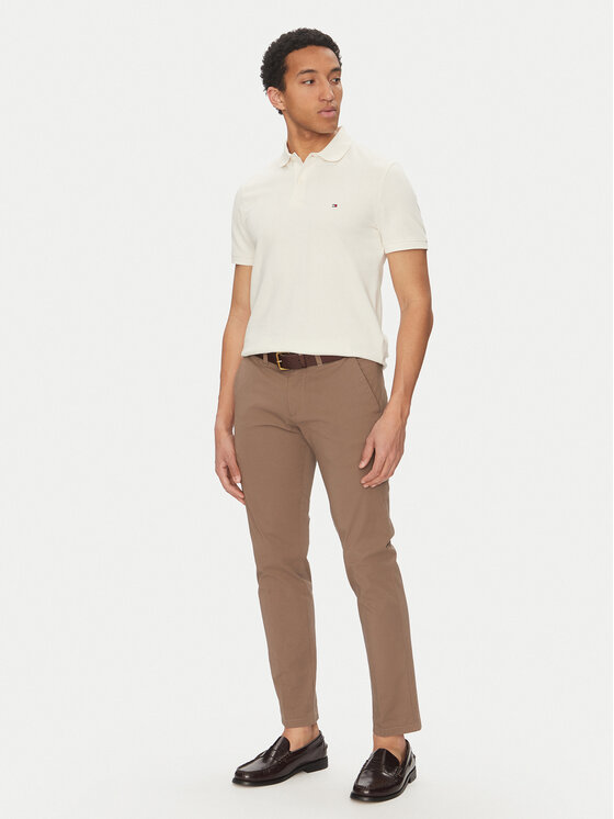 Рубашка поло стандартный крой Vertical MW0MW38951 Tommy Hilfiger, желтый — фото 2