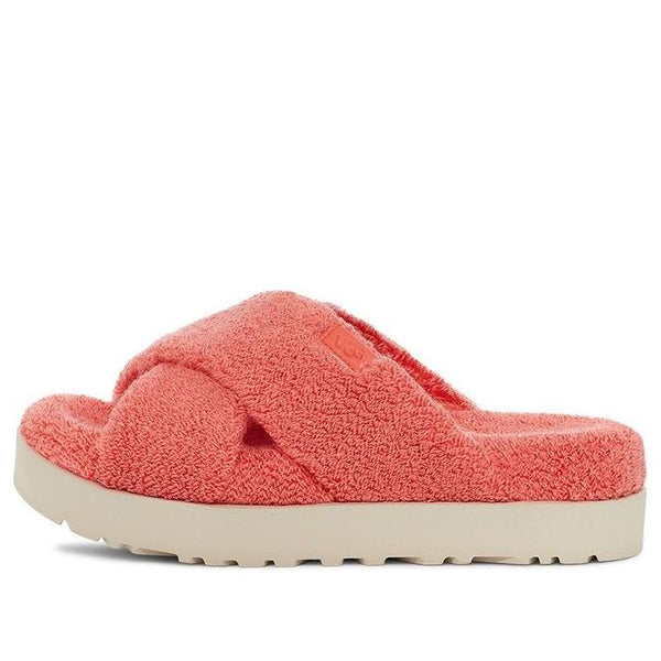 Тапочки fuzz sugar terry cross slide 'pink' Ugg, розовый