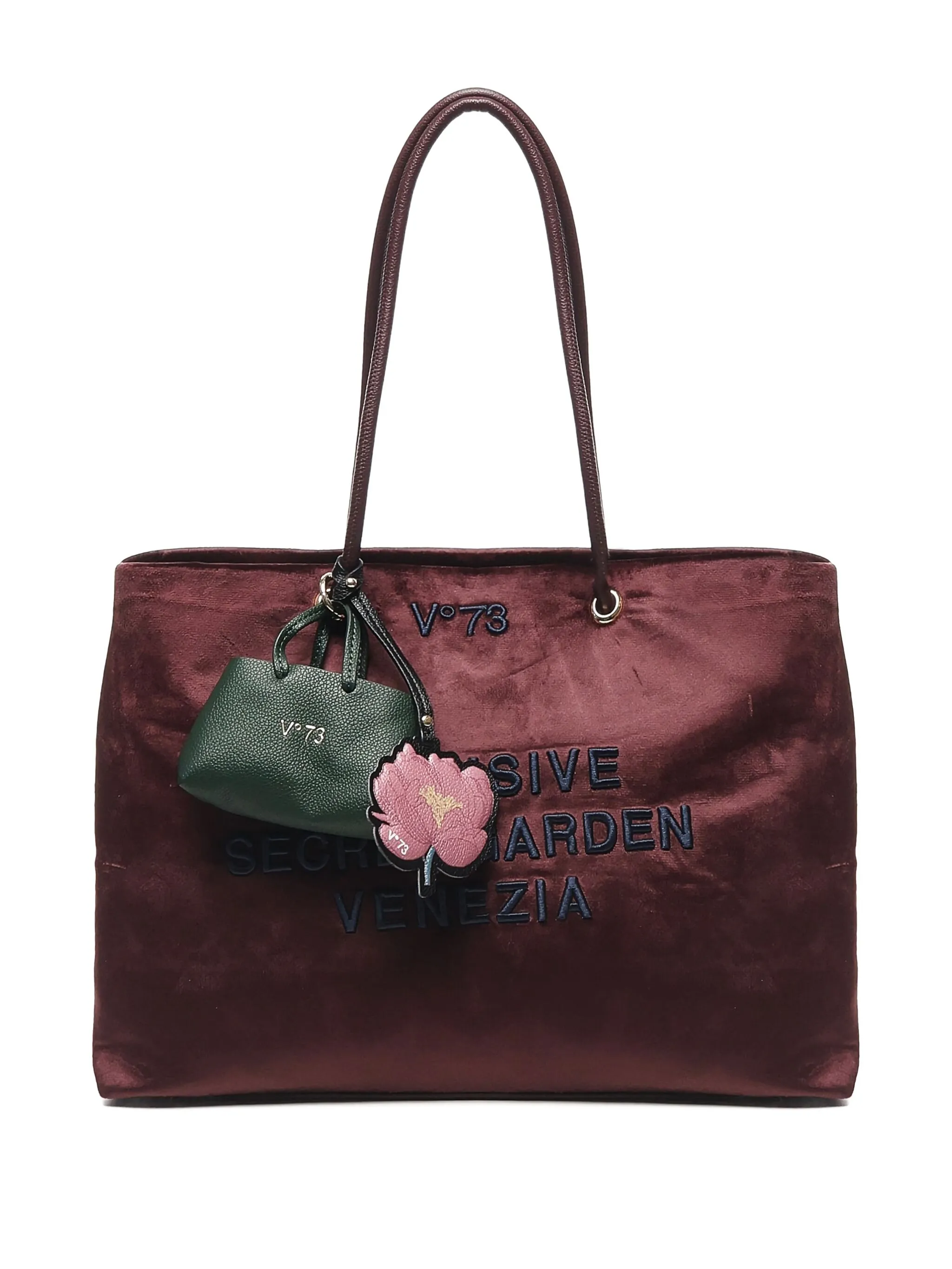 

Бархатная сумка-тоут с вышивкой V°73, красный