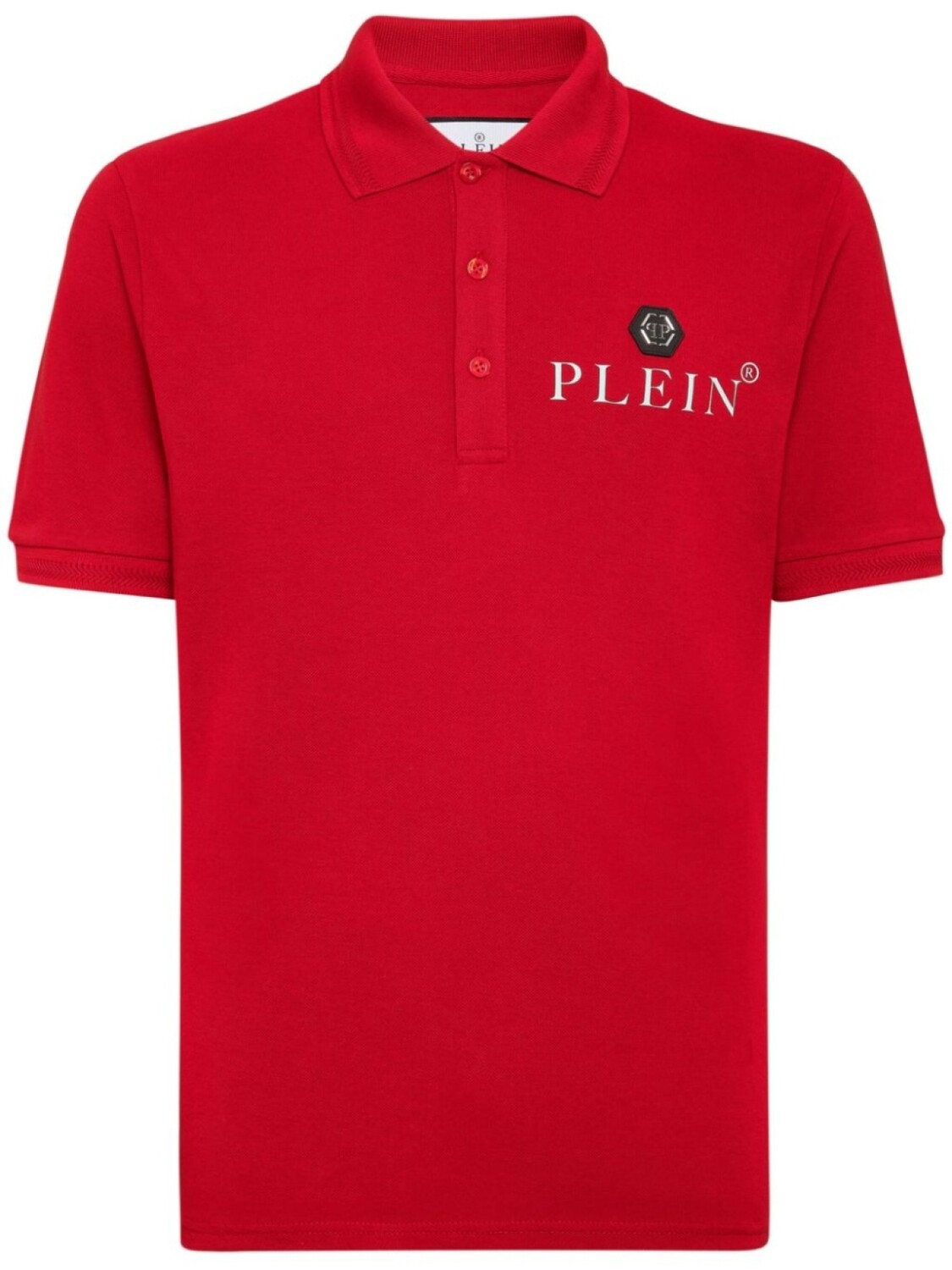 

Рубашка поло Iconic из ткани пике Philipp Plein, красный