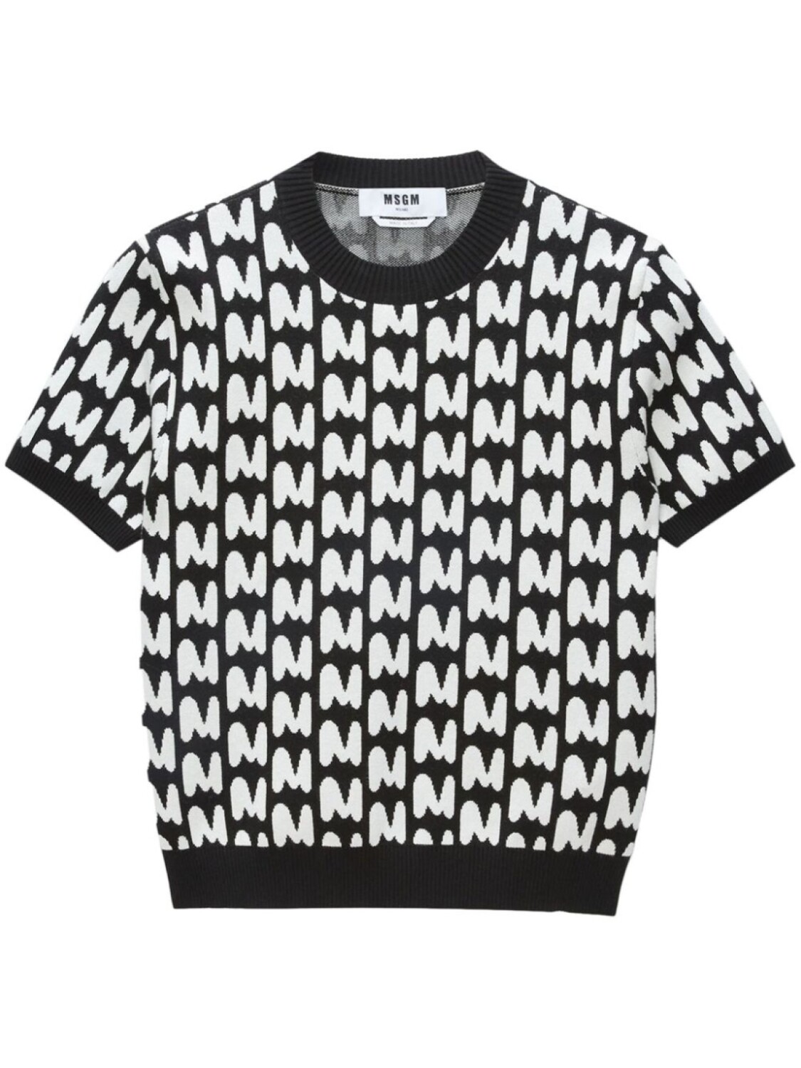 

MSGM рубашка с жаккардовым логотипом, черный
