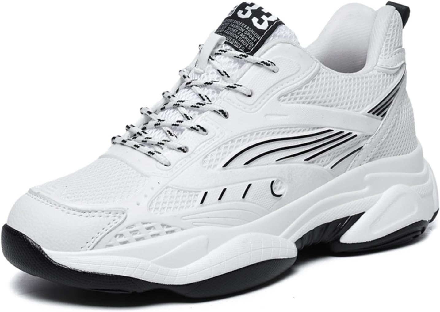 

Мужские стильные массивные кроссовки 'Dad Shoes', дышащие сетчатые повседневные кроссовки с амортизированной подошвой, идеально подходят для ежедневной носки и уличного стиля Aokisx, белый