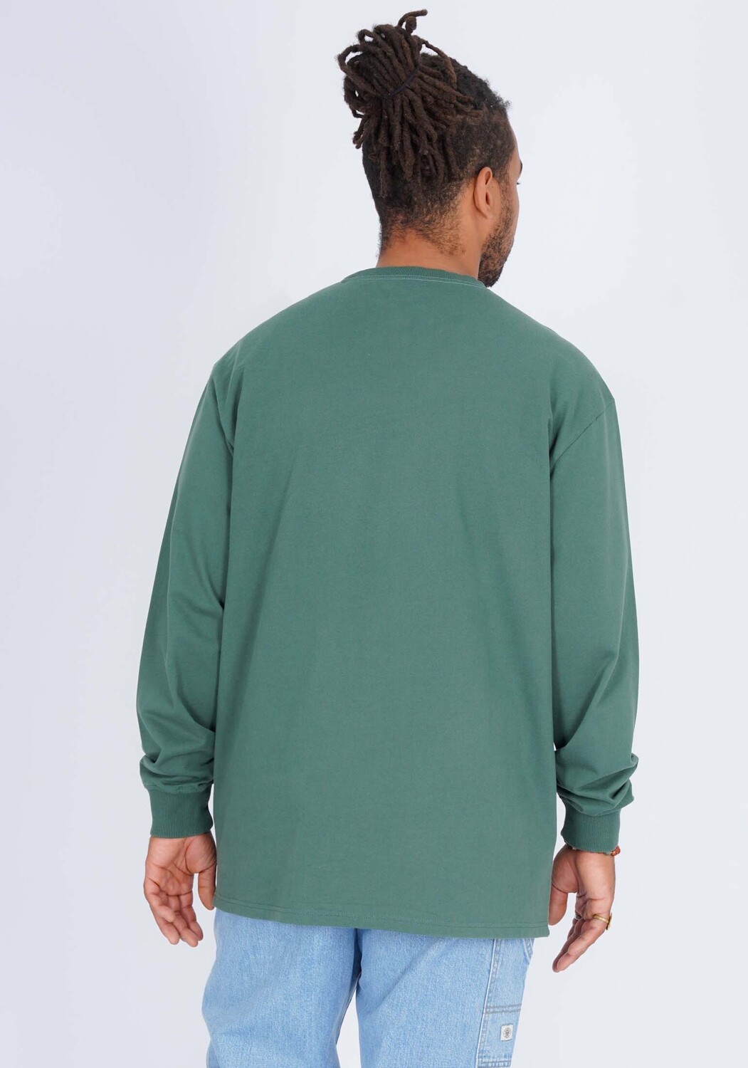 Футболка HONESTY RULES Longsleeves French Terry Signature, цвет cilantro green — фото 2